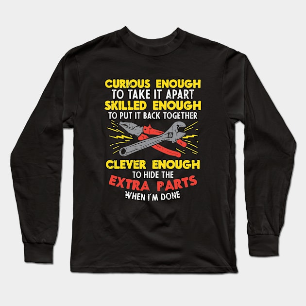 mechanic car workshop garage garage screws Long Sleeve T-Shirt by OculusSpiritualis